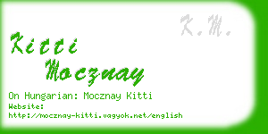 kitti mocznay business card